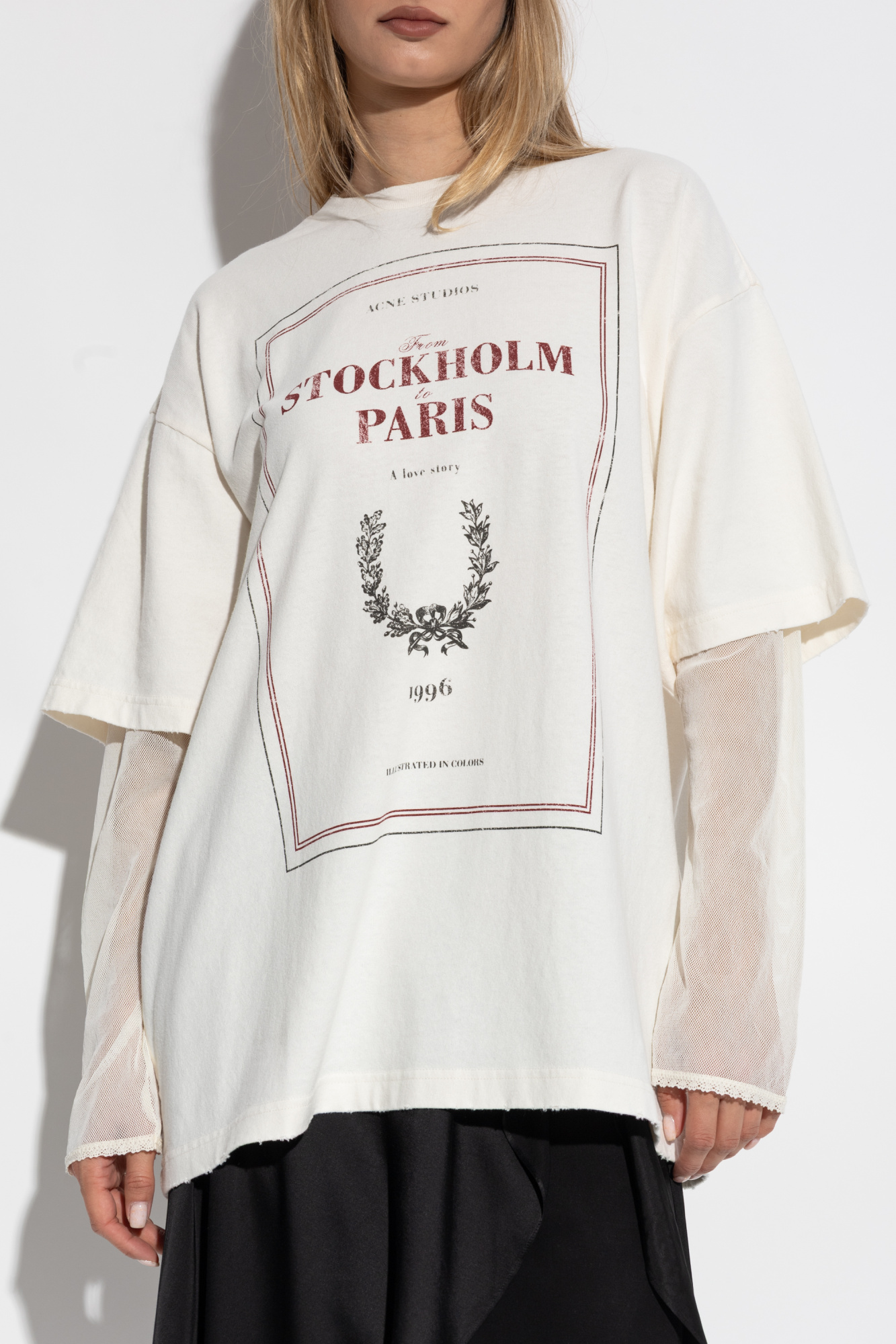【ACNE STUDIOS】 Printed long sleeve top Acne Studios Plaid Mesh Long Sleeve Turtleneck | Depop